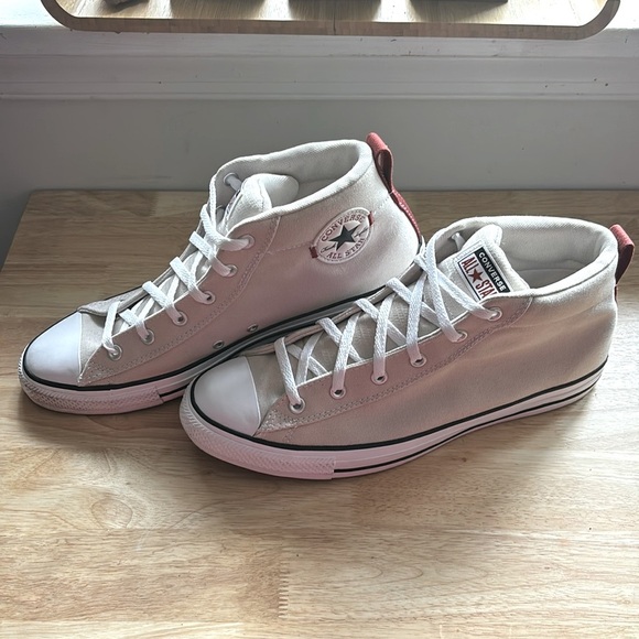 Converse Cream Canvas Hightop Sneaker Men Size 12 - Picture 3 of 7